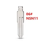 10 шт. 06 # NSN11 откидной автомобильный ключ для Nissan Bluebird Cedric Cefiro Subaru Honda KD Metal VVDI JMD Fob ЗАМЕНА необработанного лезвия