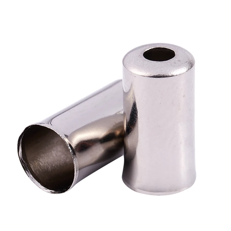 100 шт Гейнс кабель Крышка фиксирующая Тормозная скорость 5 мм Металл Серебро для