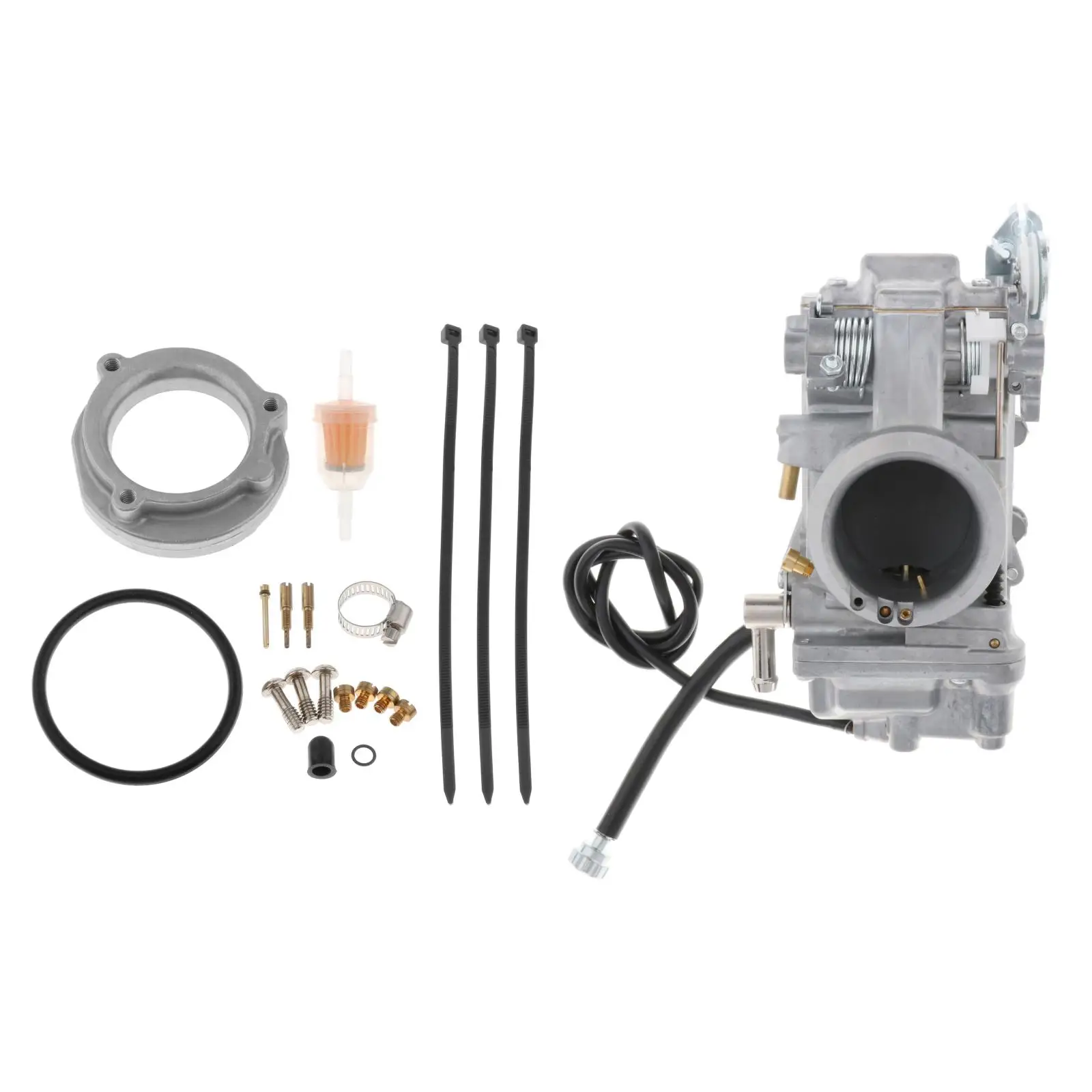 

Карбюратор 42 мм для карбюратора Mikuni HSR42 Evo Twin Cam Carb, серебристый, проверен перед отправкой