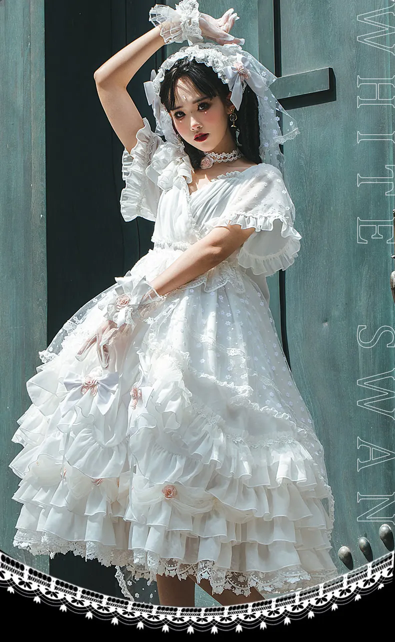 Женское винтажное платье в викторианском стиле готическое с бантом V образным