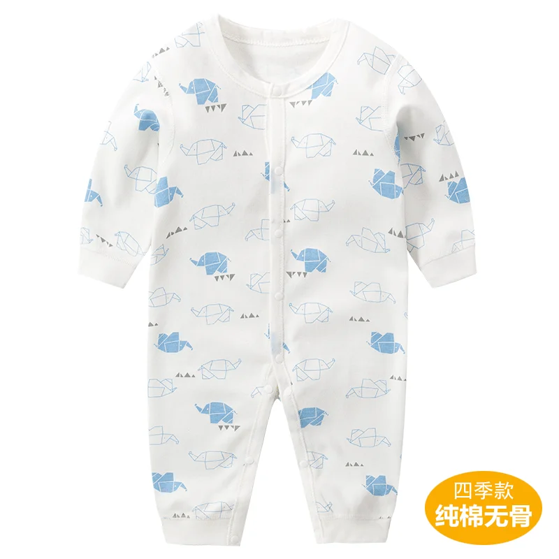 

Детская цельная одежда с длинным рукавом на весну и осень хлопковый утепленный костюм