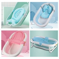 large folding baby bath tub portable bath bucket anti slip bottom newborn baby swim tubs portable children non slip kids bathtub
