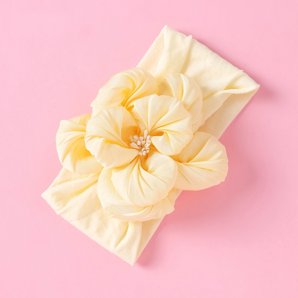 

New Baby Girls Hair Band 10 Color Cloth Children's Head Flower Elastic Nylon Head Wear Baby Protection Headband Hair Accessories