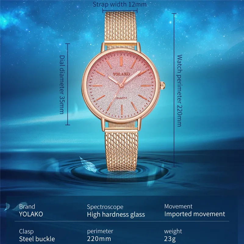 Новые женские роскошные часы с сетчатым тонким ремешком модные креативные