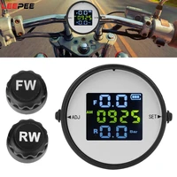 with usb external sensors motorcycle alarm gauge wireless lcd display moto tpms tyre pressure monitor system