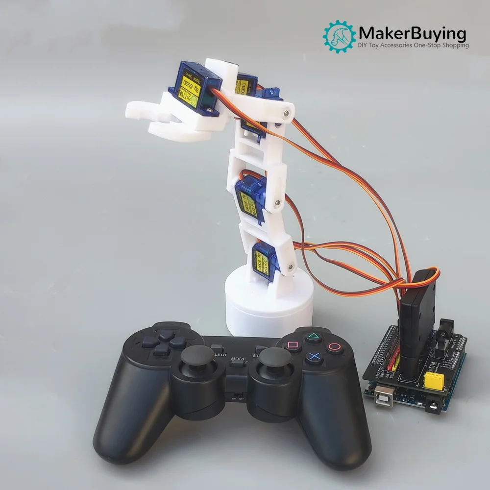 PS2 пульт дистанционного управления 6DOF 3D печать робот рука комплект для Arduino