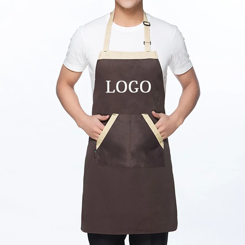 Фартук для шеф-повара на бретельках для мужчин и женщин, униформа для шеф-повара, шеф-повара, аксессуары для ресторана, кухни, кафе, одежда, печать логотипа - Цвет: Color3