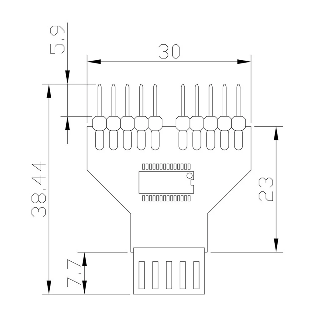 Кабель-переходник с разделением для вентилятора 19pin 1 на 2 USB2.0 9pin USB3.0 штекер
