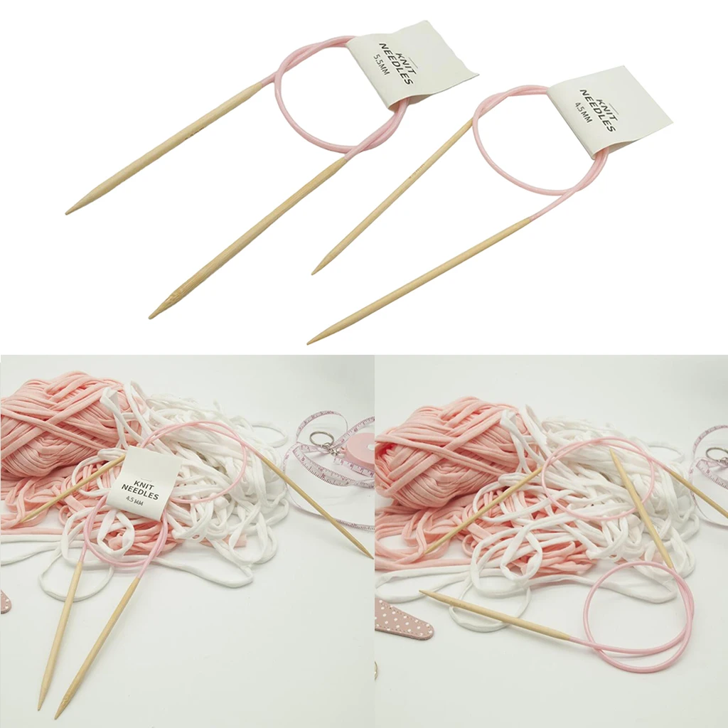 Бамбуковые Спицы для вязания Круглые двойные заостренные спицы начинающих и