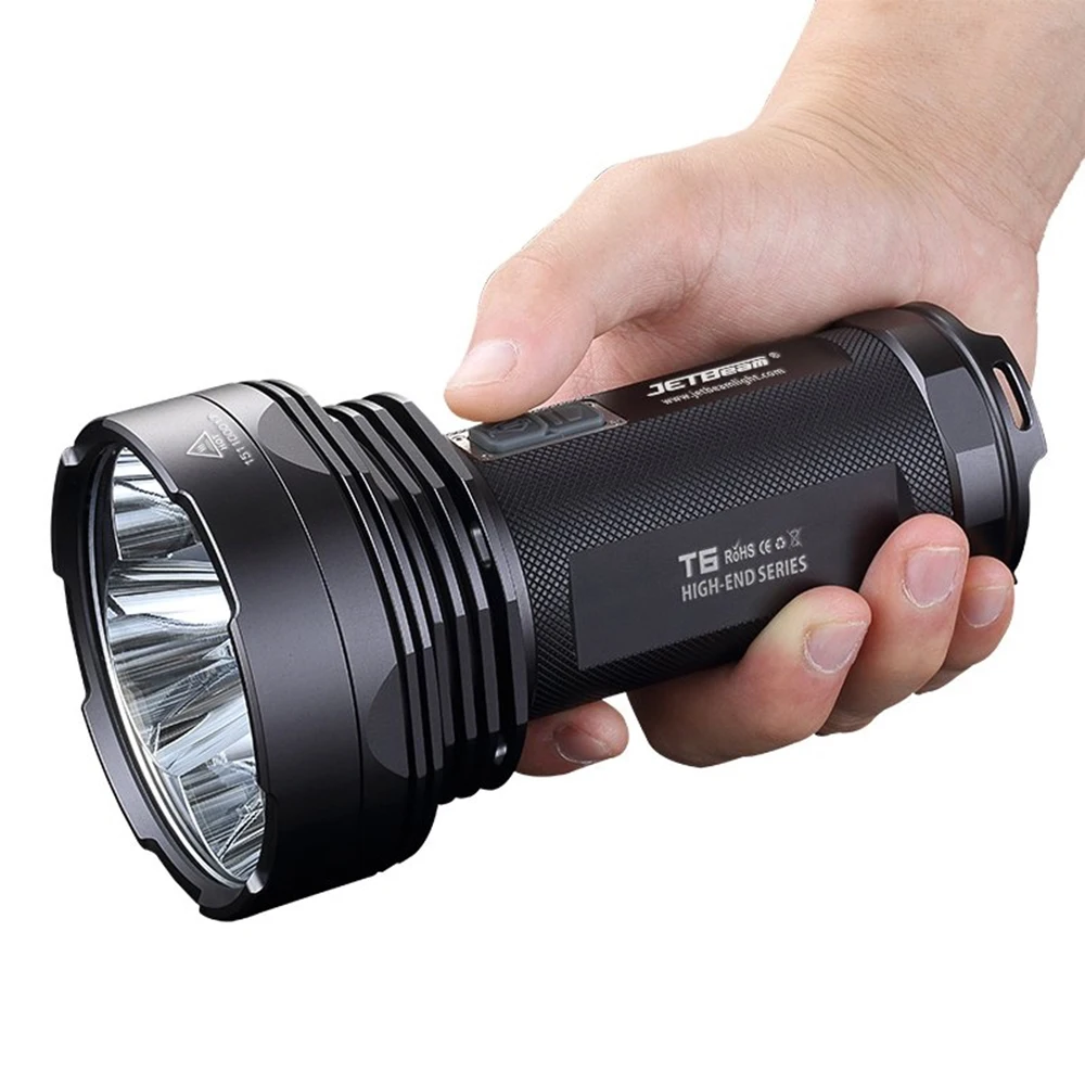 Billig JETBEAM T6 High Power Led Taschenlampe 4350 Lumen Camping Laterne Selbstverteidigung Taschenlampe Leistungsstarke Taschenlampe