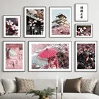 Японская одежда для женщин Oda Nobunaga Вишневый олень нордические плакаты и принты настенная живопись на холсте картины на стену для гостиной
