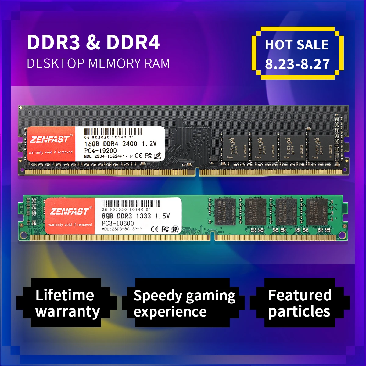 Память ZENFAST DDR4 для настольного ПК 4 ГБ 8 16 32 2133 2400 2666 МГц ОЗУ Dimm 288-Pin 1 2 в высокая