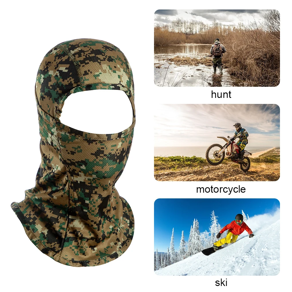 

Military Camouflage Balaclava Outdoor Motorcycle Cycling Fishing Hunting Hood Protection Army Tactical Balaclava Head Face Cover