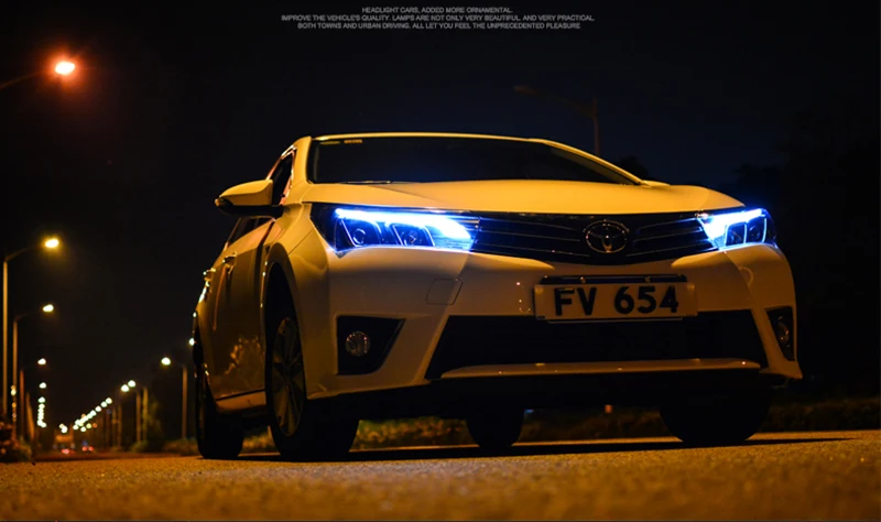 Фары для Toyota Corolla 2014 2015 головные лампы в сборе металлическая осветительная