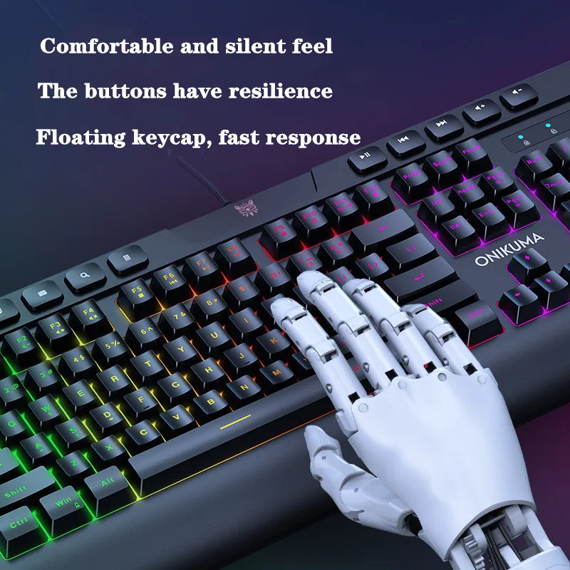 Игровая/Офисная Клавиатура Проводная игровая мышь набор 104 клавиш с RGB подсветкой