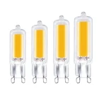 Без мерцания G9, 6 Вт, 9 Вт, 12 Вт, 15 Вт светодиодный COB лампы 220V Стекло светильник домашняя люстра-прожектор светильник заменить 25 Вт 45 Вт 65 Вт галогеновые лампы Bombillas