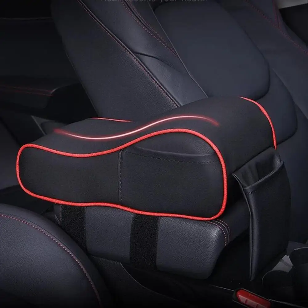 Black Red Автомобильный подлокотник подушка сиденья Коробка авто автомобиль внедорожник центральная консоль пены памяти Отдых Подушка подлокотник поддержка мягкая подушка Ma t - Название цвета: Black Red