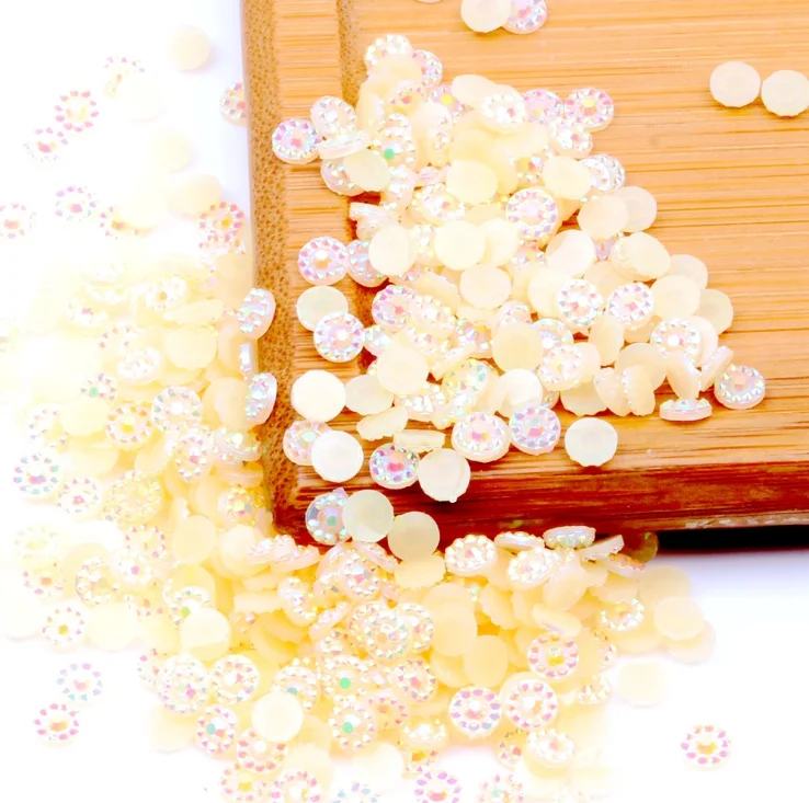 

Jelly champagne Color 2mm,3mm,4mm,5mm,6mm Facets FlatBack Resin Rhinestone Nail Art Garment Decoration Stones/Beads