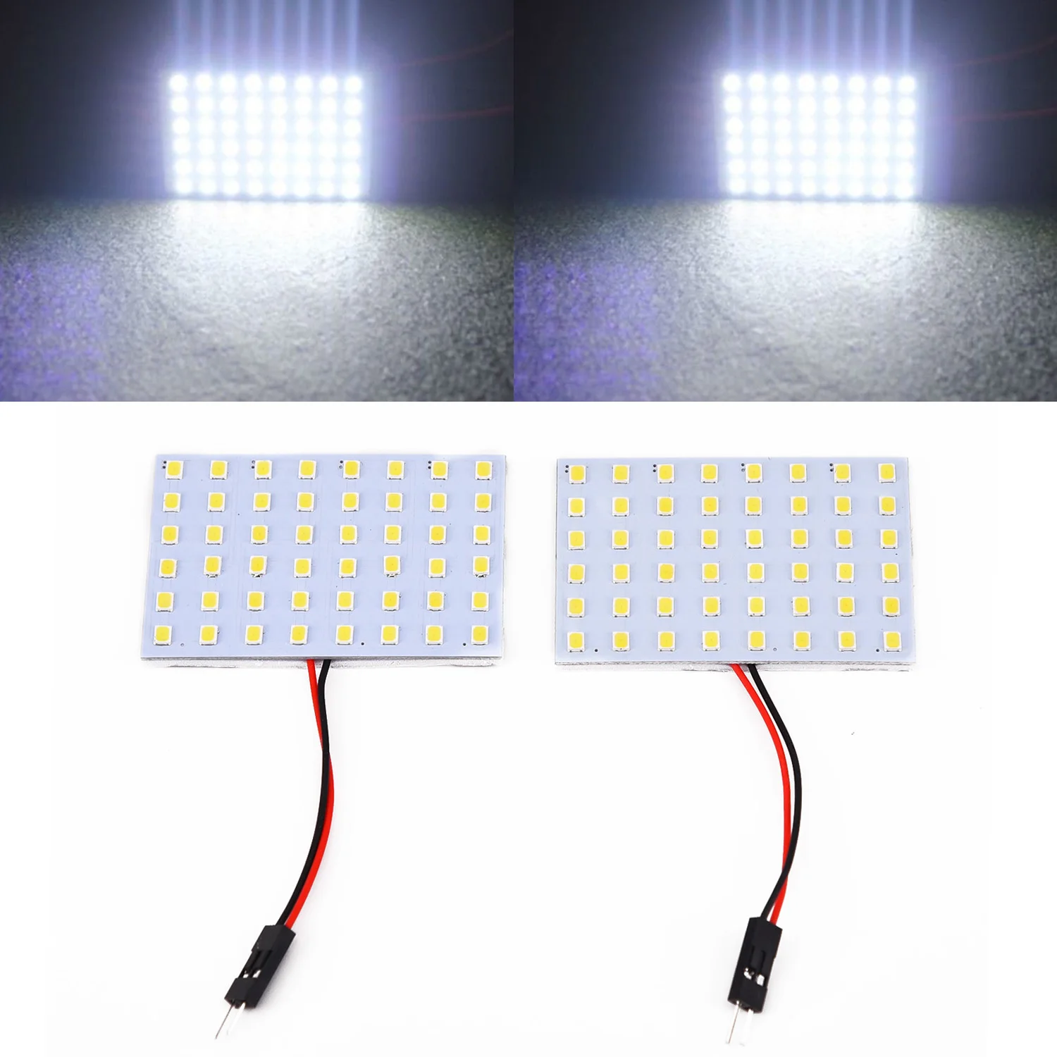 

Bulb light Panel Lights 4.8W 48SMD Map 60*40mm T10 7000K car door light