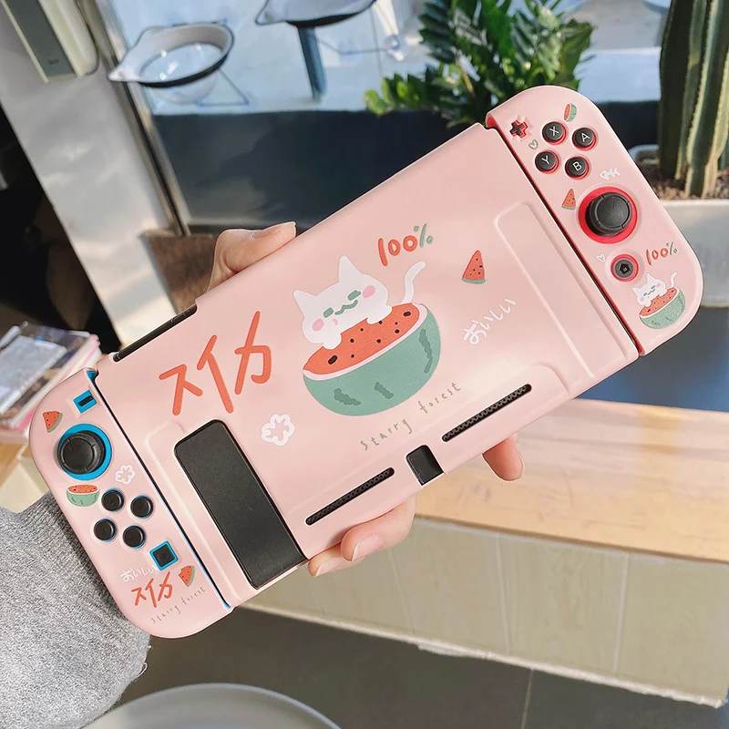 STARRY FOREST Розовый Мягкий защитный чехол с изображением арбуза кошки для nintendo switch