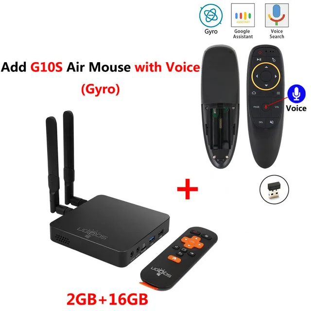 AM6 Add G10S UGOOS ТВ приставка AM6 Pro Amlogic S922X Android 9,0 DDR4 2G/4G 16G/3 2G 5G WiFi 1000M LAN Bluetooth 5,0 4K HD медиаплеер UGOOS AM6 - Цвет: AM6 Add G10S