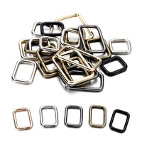 5pcslot metal square ring clasps openable round carabiner keychain bag clips hook dog chain buckles connector for diy jewelry