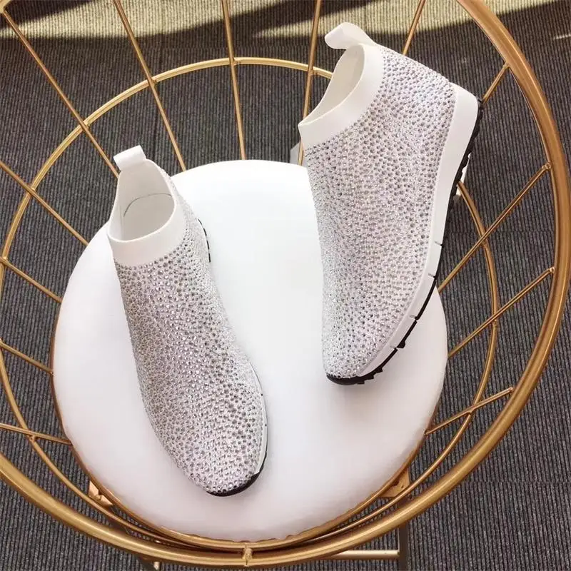 Обувь Женские Вязаные Короткие носки роскошная дизайнерская Повседневная обувь