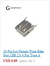 30 шт./партия основа край 5 Pin Тип B SMT Micro USB разъем Плоский порт Джек хвост штепсельная Вилка терминалы для samsung huawei