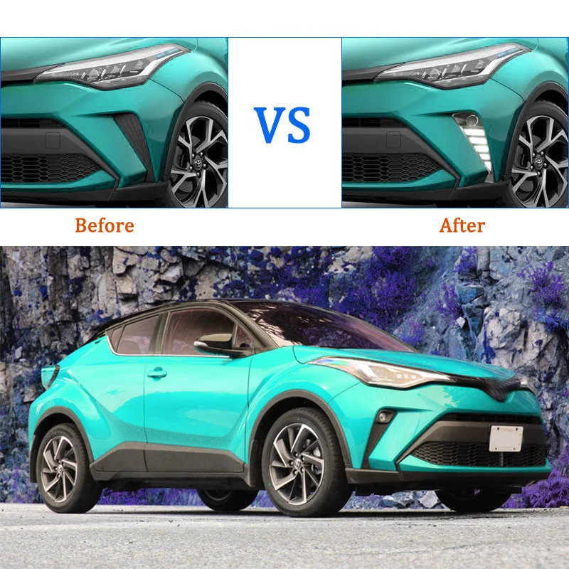 Автомобильные светодиодные ДХО фары поворотные желтые сигнальные