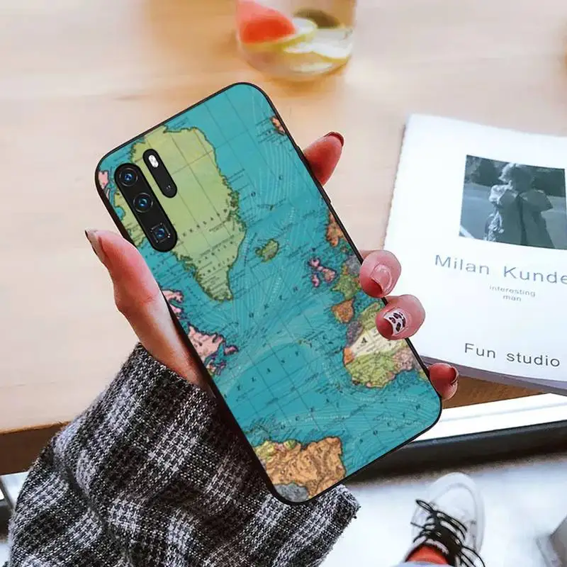 

Travel Map Ailplane Road sign Phone Case For Huawei honor Mate mate P 10 9X 10i 20 30 40 y7 pro p smart 2019 lite