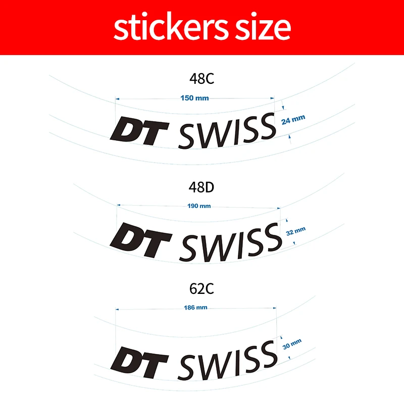 Наклейки для дорожного велосипеда DT RIM Набор наклеек на колеса