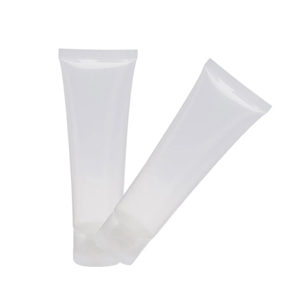 

Empty Refillable Translucent Frosted Plastic Travel Cosmetic Make Up Soft Tubes Cleanser Hoses Transparent
