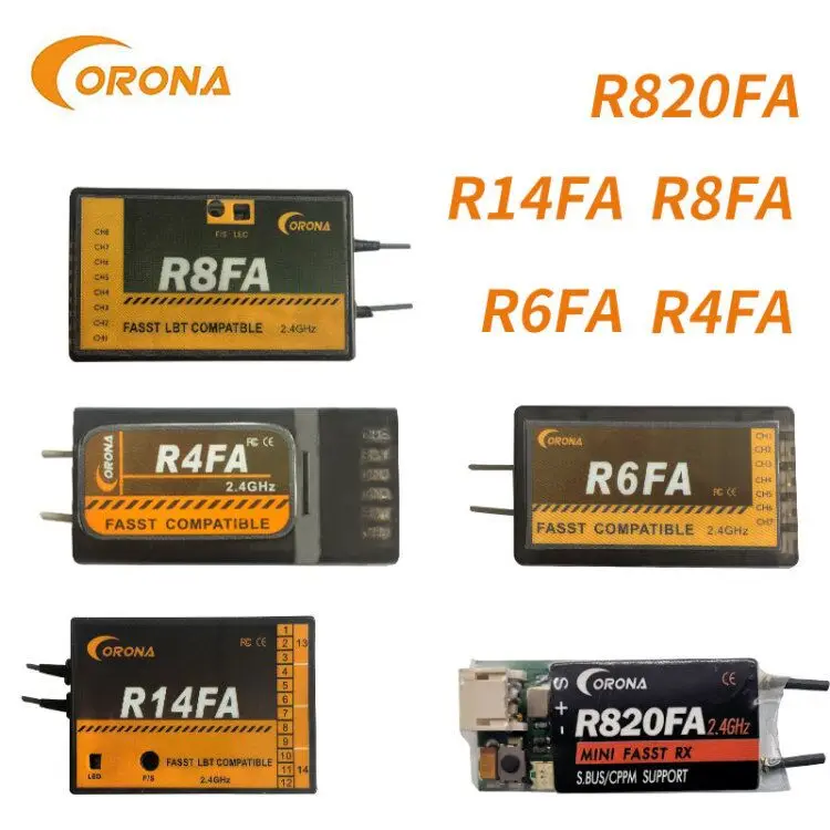 Ресивер Corona R820FA R4FA R6FA R8FA R14FA 2 4 ГГц FUTABA FASST совместимый с 10C 12FG 14SG 16SZ 16SG 18SZ для