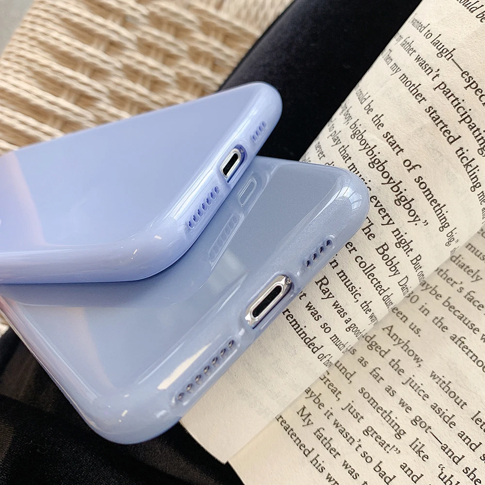 Чехол LOVECOM для телефона iPhone 11 Pro Max XR XS 7 8 6 6S Plus X мягкий однотонный блестящий чехол