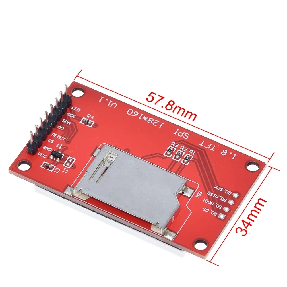 ShengYang 1,8 дюймов TFT lcd модуль ЖК-экран модуль SPI серийный 51 драйверы 4 IO драйвер TFT Разрешение 128*160