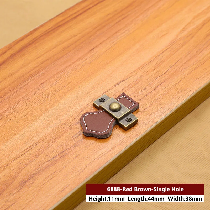 Red Brown-Single JD кожаная ручная сумка ручки для дверцы ящика коричневый черный оборудование для обработки мебели украшение цинковый сплав - Цвет: Red Brown-Single