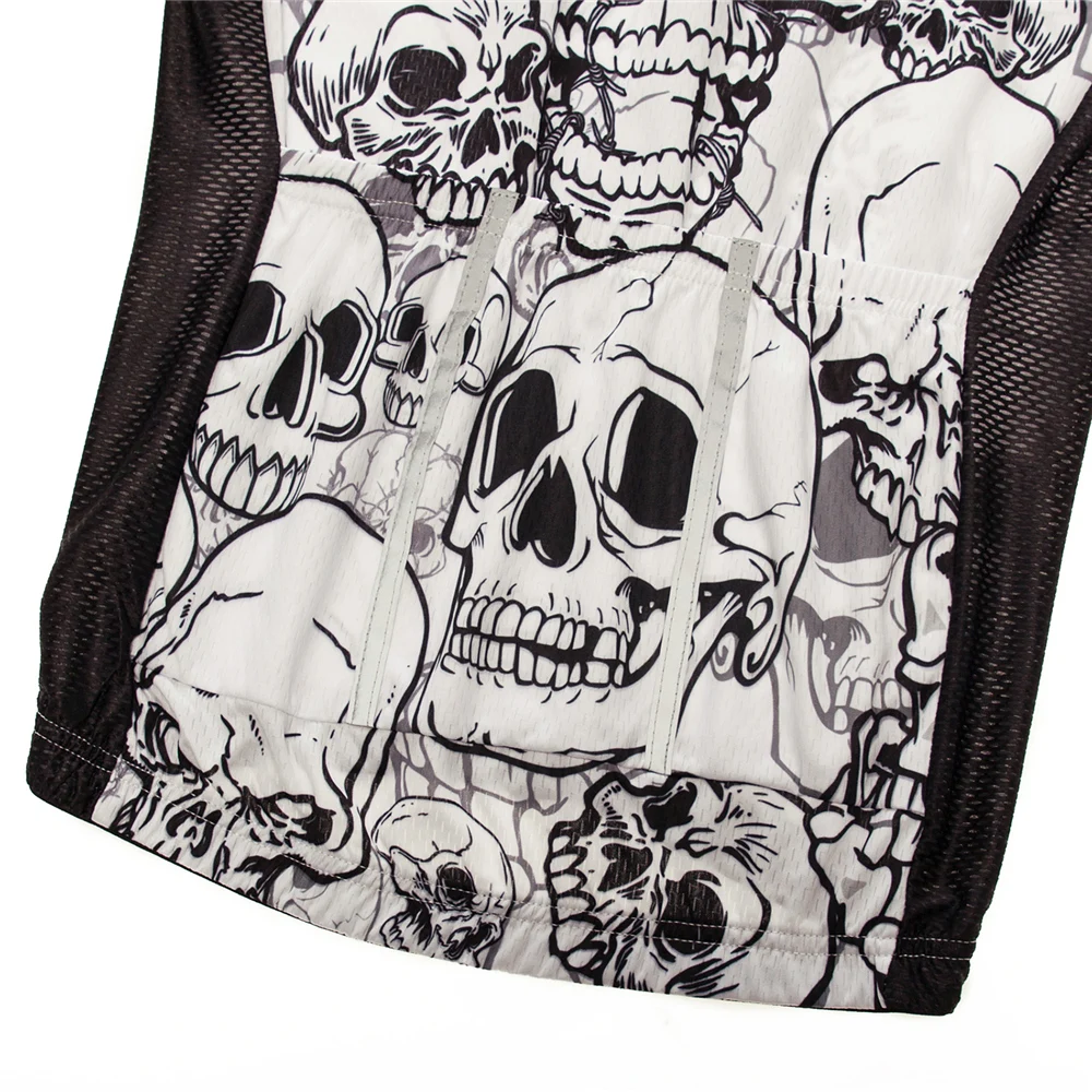 Мужские велосипедные Джерси с принтом черепа рубашки для дорожного горного