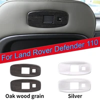 for land rover defender 110 2020 abs chromeoak wood grain seat back usb port panel frame trim for defender 90 car accessories