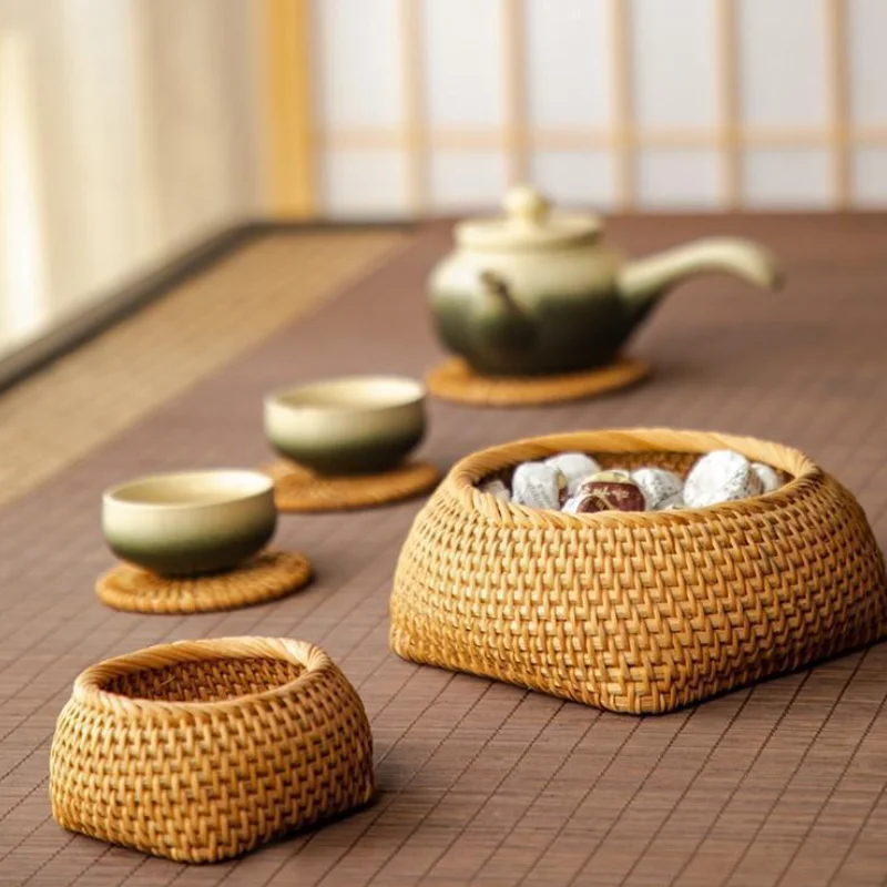 

Wicker Vase Decoration Household Rattan Basket Storage Baskets Gift Basket Fruit Basket Baskets Decor Storage Box Organizer