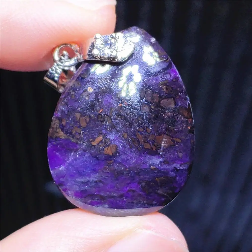 

Top Natural Purple Sugilite South Africa Pendant 26x20x5mm For Women Men Reiki Stone Fashion Necklace AAAAA