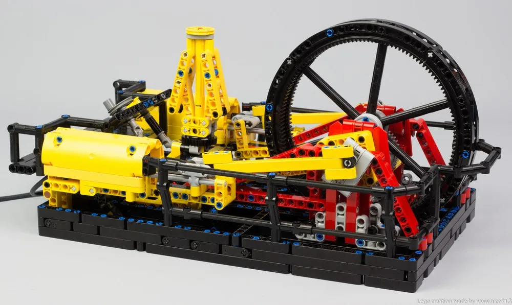 

2021 NEW Small particle scene building block MOC pneumatic operation steam engine model assembly toys children's Christmas toys