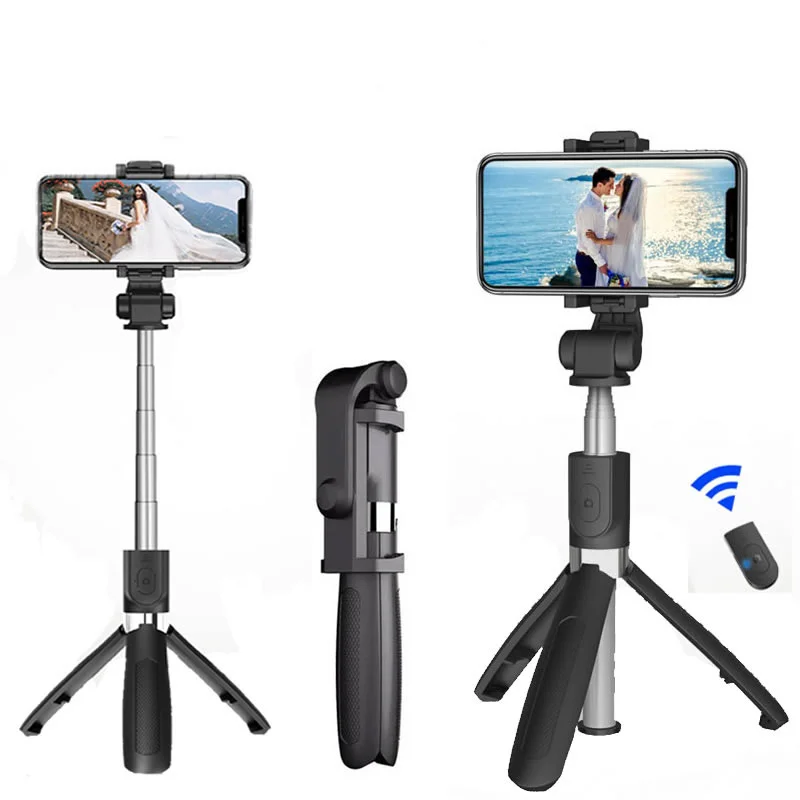 

Bluetooth-compatible Selfie Stick with Tripod Plastic Alloy Self Stick Selfiestick Phone Smartphone Selfie-Stick for Iphone Huaw
