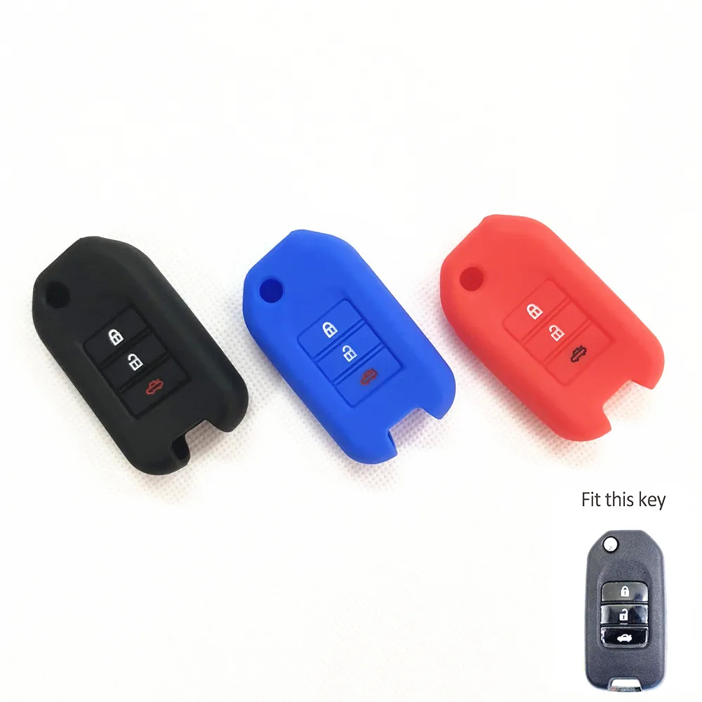 Силиконовый чехол для ключей стайлинга автомобиля Honda CRV Accord Odeysey Crosstour FIT Jazz City Civic