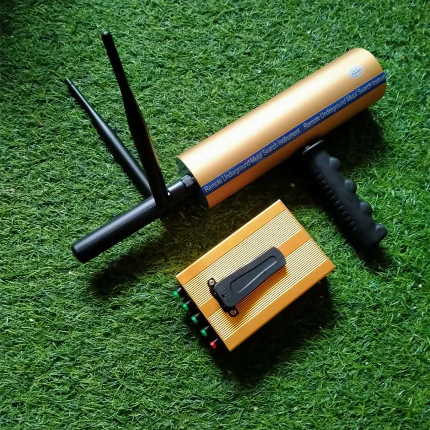 New Gold (Rubber Box Packaging) Enhanced Signal Dual Antenna Remote Positioning AKS Underground Metal Detector