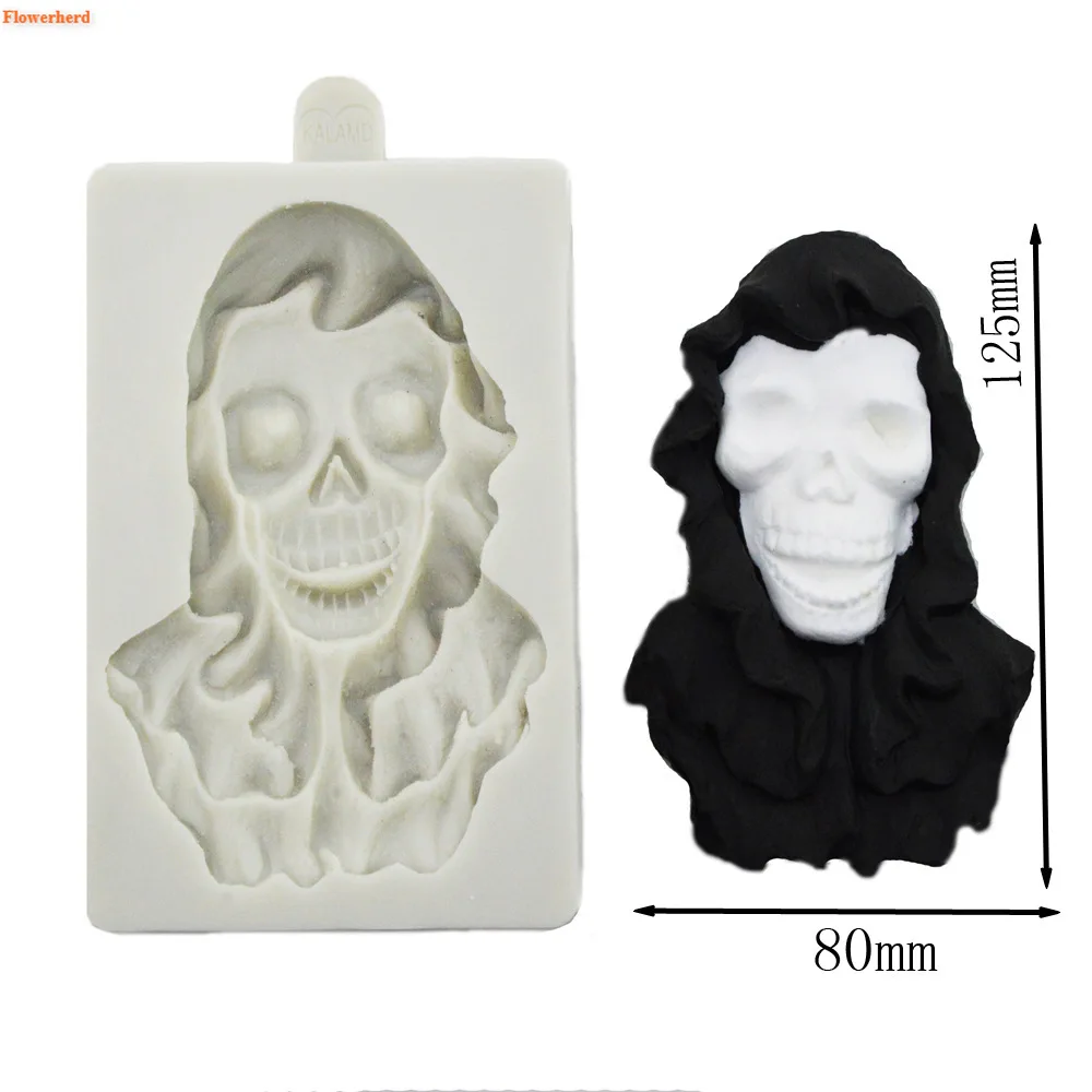 Hallowen Skull Mold Fondant Cake Silicone Dry Pace Decorating Tools Baking | Дом и сад