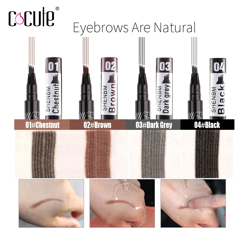 Жидкий тинт для бровей Microblading 4 наконечника тату ручка 5 цветов краска макияжа