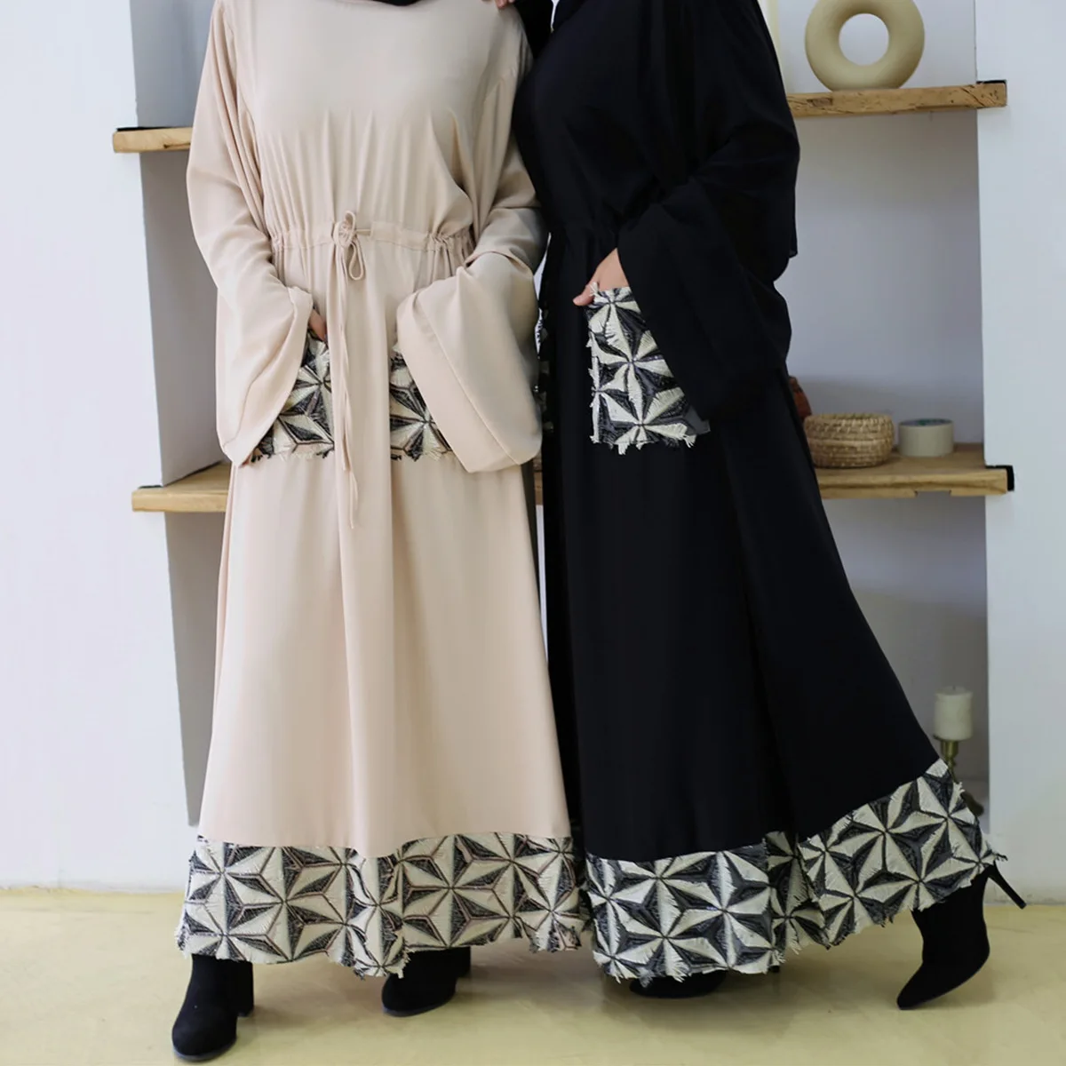 Модное женское мусульманское платье Abayas для Ближнего Востока, турецкий, арабский, мусульманский, мусульманский, женское платье с длинным ру...