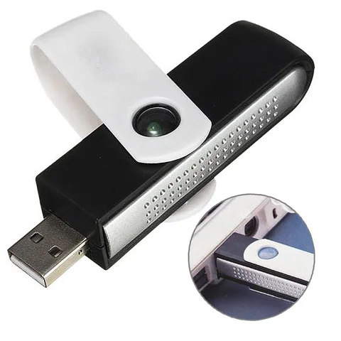 Портативный поворотный мини-очиститель воздуха, USB, для офиса, дома, автомобиля, автоматический очиститель воздуха, озон, кислородный бар, Анионный ионизатор, очиститель - изображение
