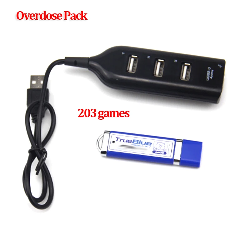 Overdose Pack 128G True blue mini Fight Pack 32 Гб с 58 играми/METH PACK 64 ГБ с 101 играми/CRACKHEAD PACK 64 ГБ с 101 игры для ps1 консоли - Цвет: Overdose Pack 128G