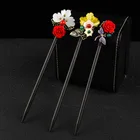 Высококачественный деревянный Пинцет ручной работы Shoft, китайские пинцеты из эбенового дерева, одежда для повседневного использования, для самообороны, женский головной убор с защитой от волка